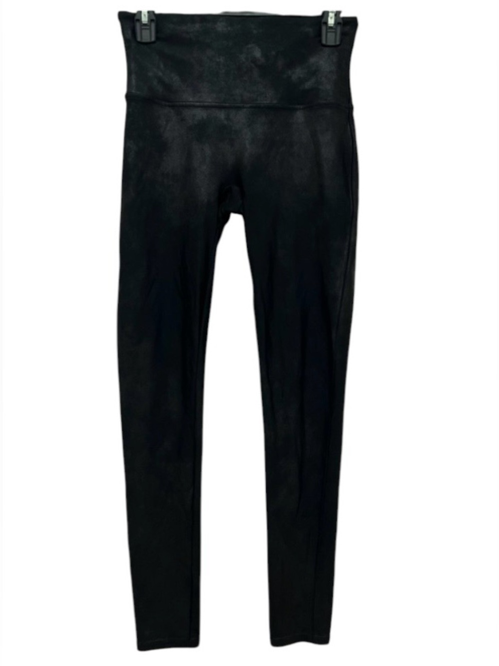 Spanx Shape wear women’s Large black shiny leggings